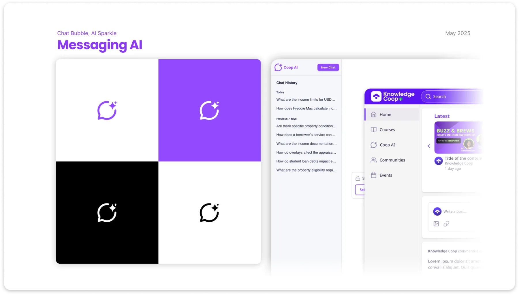 Coop AI logo concept, Messaging AI