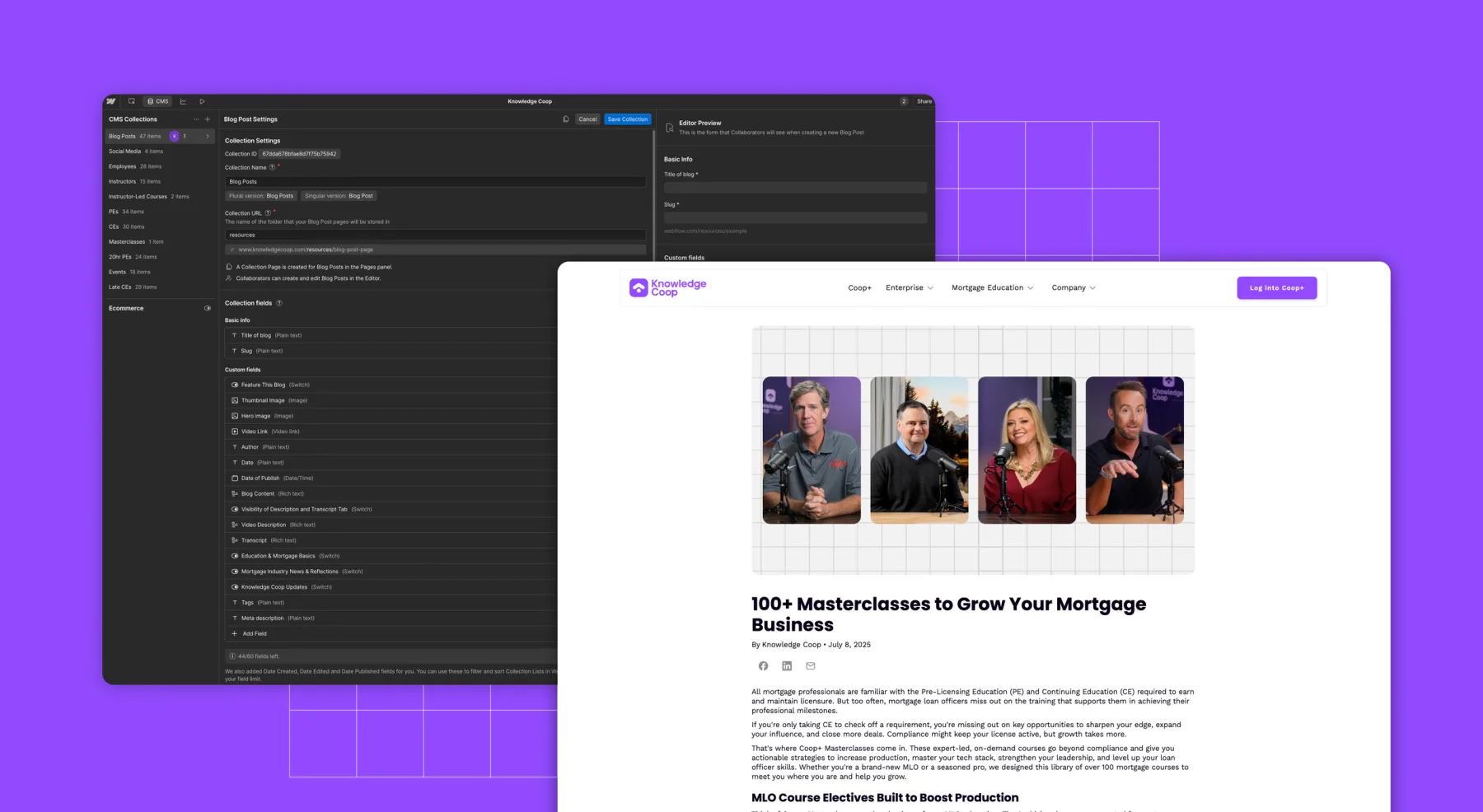 CMS blog templates
