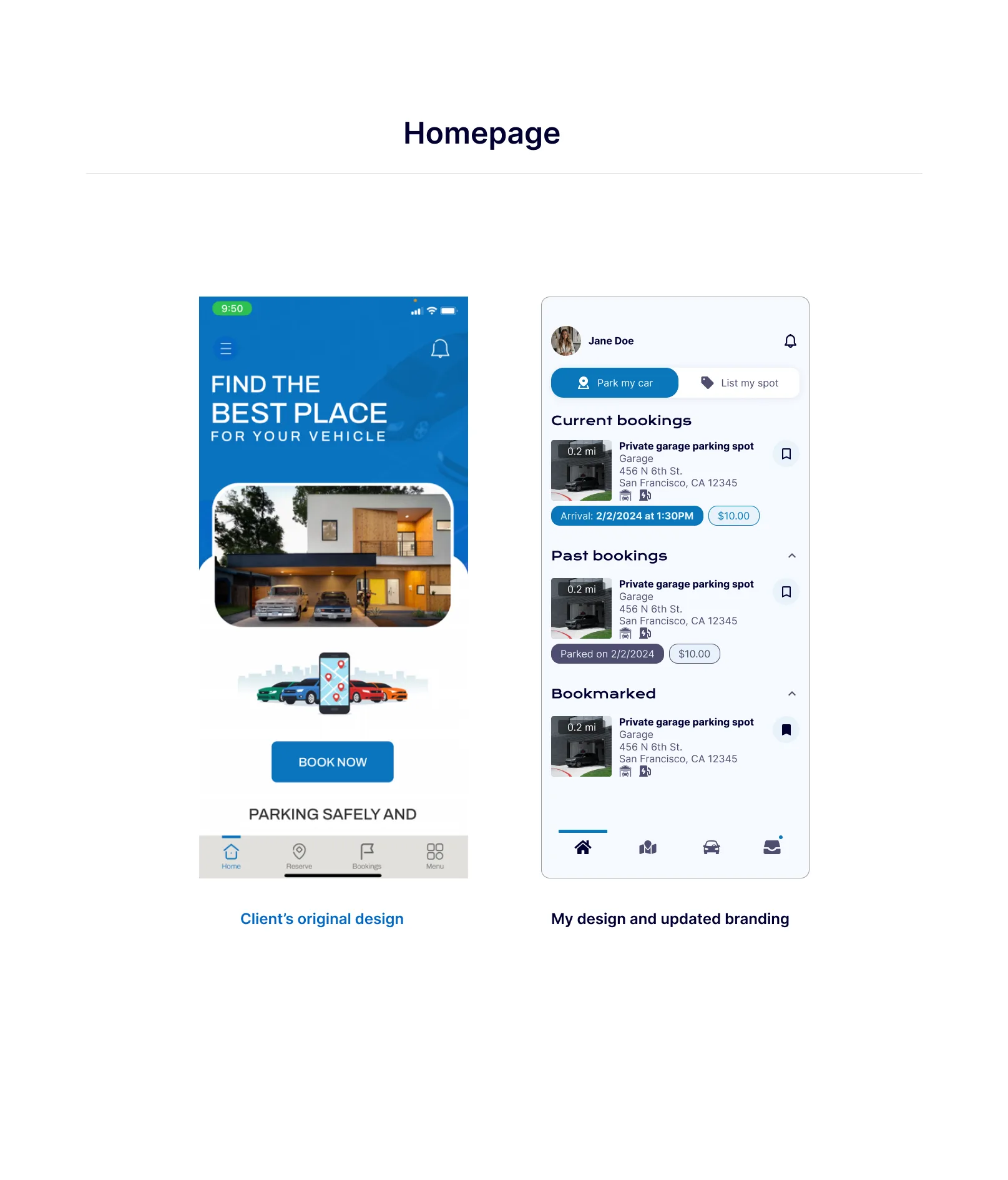 Homepage redesign