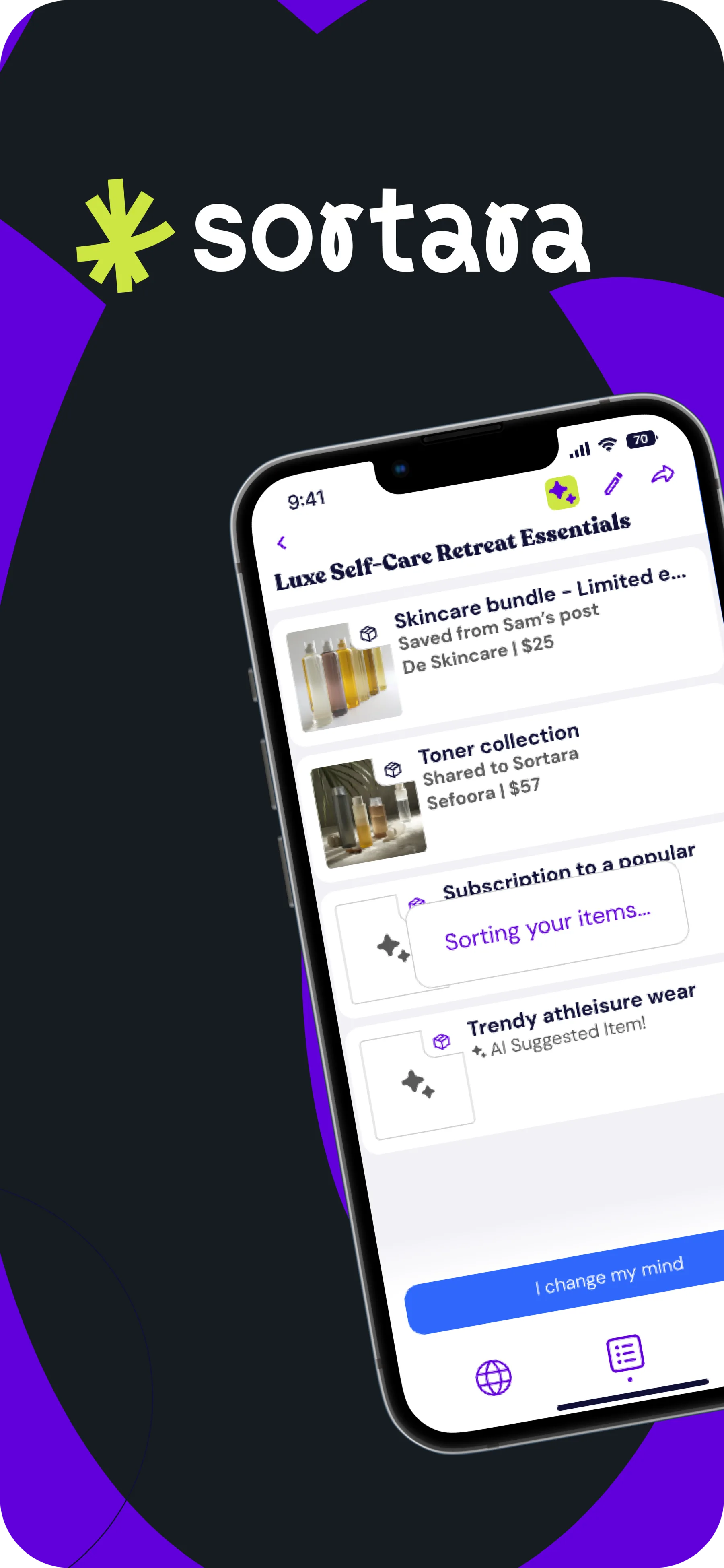 Sortara App Store screen 1