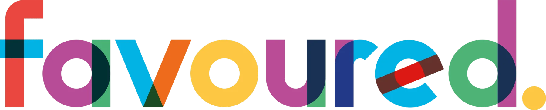 favoured marketing team rainbow logo